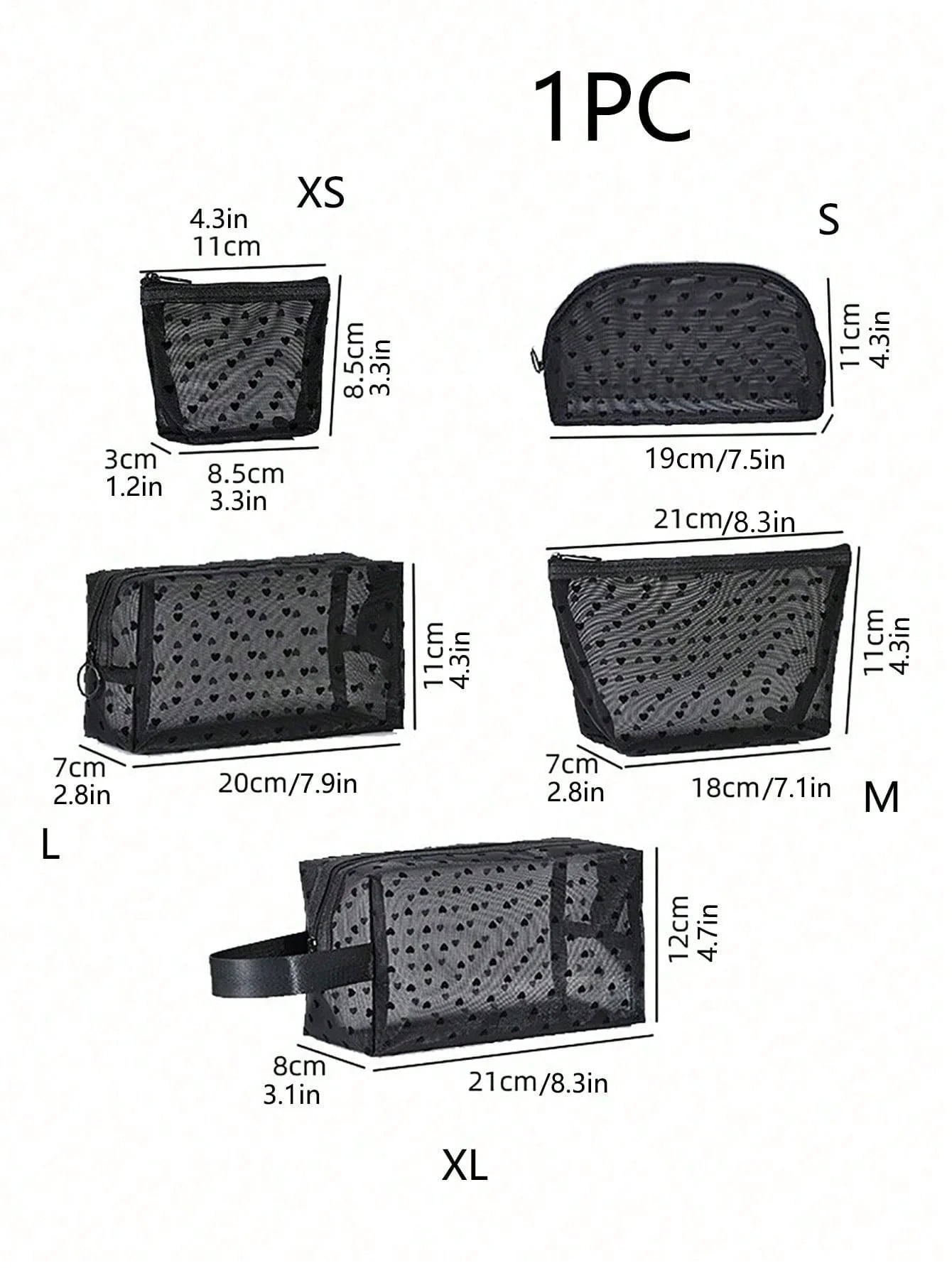 Printed Mesh Cosmetic Storage Bag