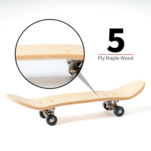 6PCS Pro 32mm Fingerboard Wooden Board Professional Mini Finger Skateboard Set of 6 - color: 6pcs
