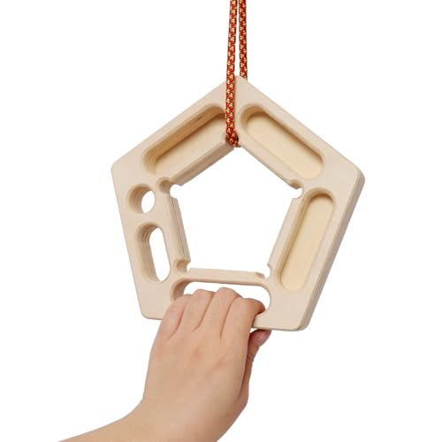 2-Pack Wooden Climbing Hangboard for Finger Strength Training - Portable Rock Climbing Trainer