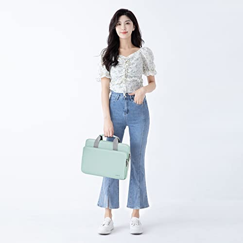 DOMISO 15.6 inch Laptop Case Sleeve Protective Cover Compatible with 16 inch MacBook Pro M4 M3 M2/Pro Max,15.6-16 inch HP Dell ASUS Lenovo Chromebook,Waterproof Computer Cases Bag,Mint Green - color: Mint Green, size: 15.6 inch