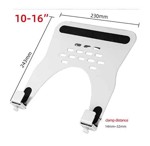 8KG GM112W-LP1 Full Motion Aluminum Gas Spring Dual Arm Laptop Wall Mounted Bracket Stand Grommet Hole Clamp Notebook Tray(DL-GM112W-LP1) - color: Dl-gm112w-lp1