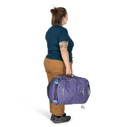 Osprey Transporter Lightweight Travel Duffel Bag - Extra Large Water Resistant Durable Gear Bag for Men and Women - color: Frosty Mint/Soundwave Grey, style: 40l