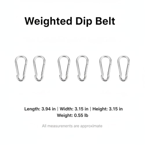 Home Gym Pull Up Station Accessory: Weighted Dip Belt with Heavy Duty Iron Chain for Strength Training - size: 3.94 x 3.15 x 3.15 in