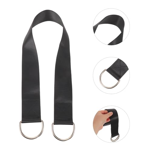 GALPADA 2pcs Dumbbell Loading Straps for Barbell and Squat Belt, Nylon Weight Plate Holding Straps, Fits Dumbbell and Barbell Sizes, Disperses Waist Pressure for Commercial Fitness