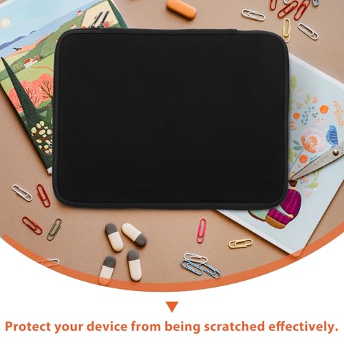Homoyoyo Shockproof 13-inch Laptop Sleeve and Tablet Handbag for Office Use, Washable Neoprene Inner Bag Compatible with Apple Tablet, Black Protective Laptop Case