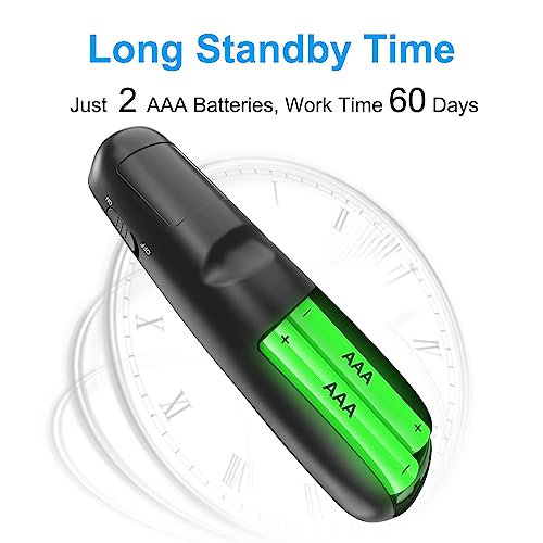 Presentation Clicker for PowerPoint, Wireless Presenter Remote Green Laser Pointer Computer Clickers, USB A Project Power Point PPT Clicker for Mac Laptop Office, Slideshow Google Slide Advancer - style: Green Pointer