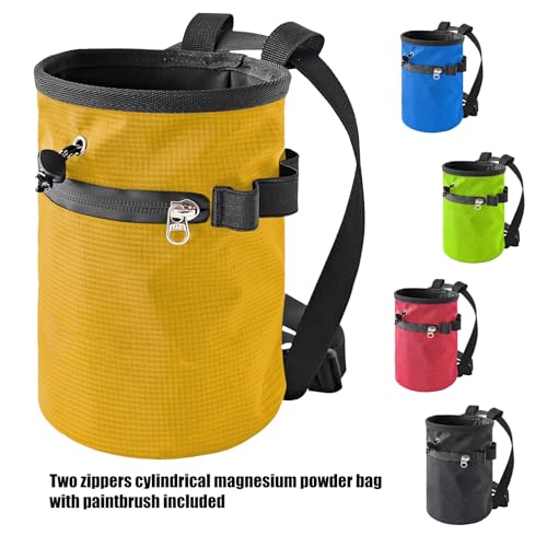 Rock Climbing Chalk Bag & Zippers Pockets Adjustable Bouldering Chalk Bag Bucket for Gym Climbing Gymnastic Bouldering Bucket - color: Better Color