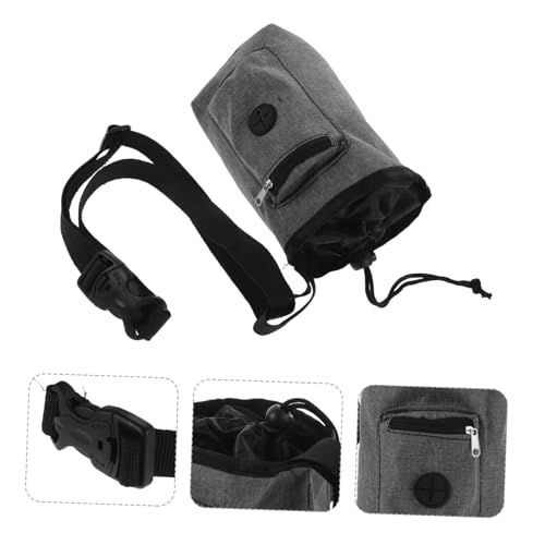 Toyvian Gray Oxford Cloth Climbing Chalk Bag with Antislip Grip Enhancer Multiple Pockets and Brush Holder for Rock Climbing Bouldering Gym Use Outdoor Training Pouch
