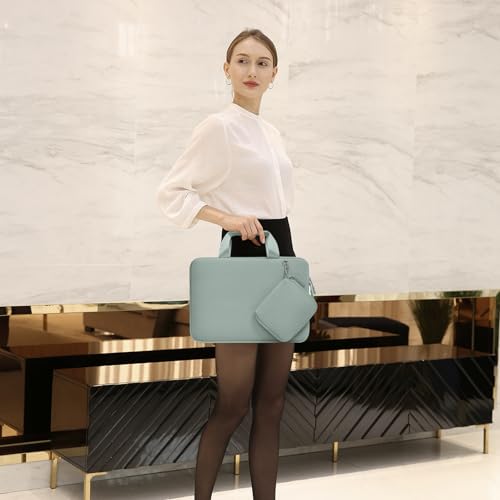 MOSISO Laptop Case 13 inch, Laptop Sleeve Carry Computer Bag | Compatible with MacBook Neo 13/Air M5 M4 M3 M2 M1/Pro M2 M1, Neoprene Bag with Handle&Detachable Small Case, Antique Green - color: Antique Green, size: 13 inch