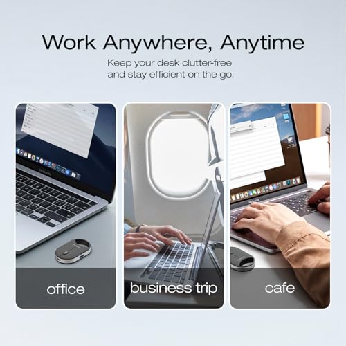 Mini Wireless Mouse, Portable Silent Optical Mouse, Slim Lightweight Design with USB Receiver, Compatible with Laptop/Tablet/Desktop (White) - color: White