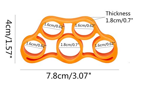3PCS Finger Stretcher Resistance Bands Strength Trainer for Forearm Exercise Guitar Finger Strengtheners Rock Climbing 6.6 8.8 11 Pounds - color: Style 1-3