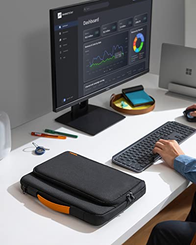 tomtoc 360° Protective Laptop Bag for 15.6" HP ASUS Dell Lenovo Acer Laptop | Water-Resistant Notebook Sleeve Case Fits HP EliteBook/ProBook, Lenovo Legion/Yoga/ThinkPad/ThinkBook/IdeaPad 15.6" Laptop - color: Black, size: 15.6-16.2 Inch