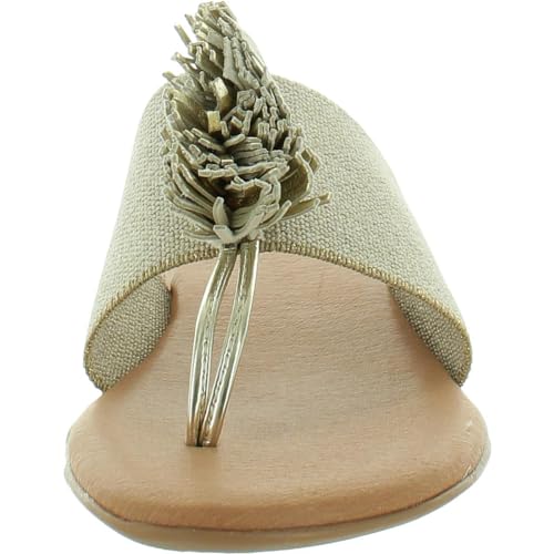 André Assous womens NovaleeFlip-Flop - color: Beige/Platino, size: 6