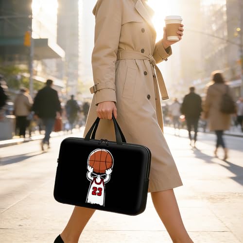 Laptop Bag 17 Inch,Resistant Shockproof Laptop Sleeve Case Protective Cover Carrying Case with Handle Compatible for HP Dell Lenovo Acer Asus Notebook Computer,Basketball Player - color: Basketball player, size: 17-17.3 in