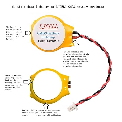 2PCS CMOS Battery for IBM Lenovo ThinkPad Laptop X1 Carbon 2-nd Carbon 3rd Carbon 4th Carbon 5th Carbon 6th BIOS RTC CR2016 Battery with 2 Wire and Connector - size: 2-PACK, style: CMOS-CR2016-3