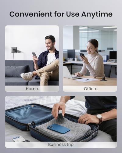 30W Compact Wall Charger, USB C Charger Block with GaN III Tech, PD3.0 PPS QC4.0 Fast Charging Foldable Power Adapter for iPhone 17 16 15, Galaxy, Pixel, iPad, AirPods(Black with Cable, 2 Pack) - color: Black, size: 2 Pack+Cables