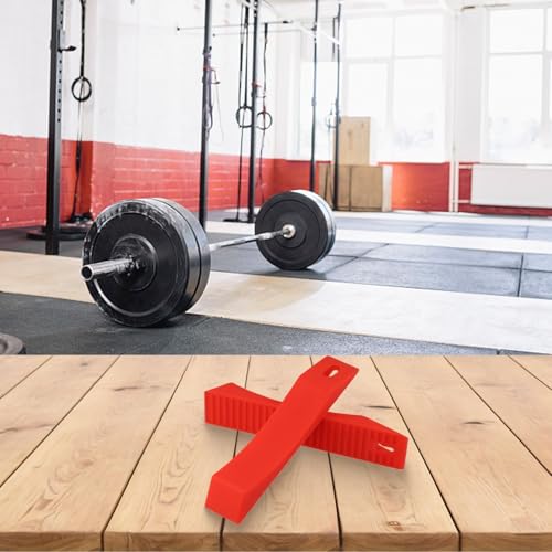 Silicone Deadlift Wedge Blocks, for Weight Lifting, Anti-Slip Barbell Loading Pads, for Powerlifting Squat, Portable Gym Accessories to Load Plates Easy(Red) - size: Red
