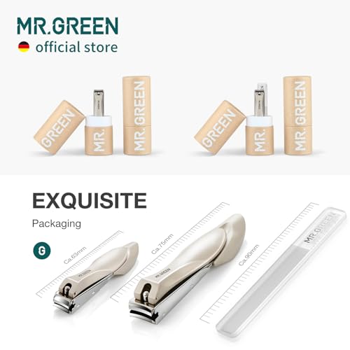 MR.GREEN Nail Clippers Stainless Steel Anti Splash Fingernail Cutter Manicure Tools Bionics Design Pedicure Scissor Nail Trimmer (Nail Clipper (Medium)) - color: Nail Clipper (Medium)