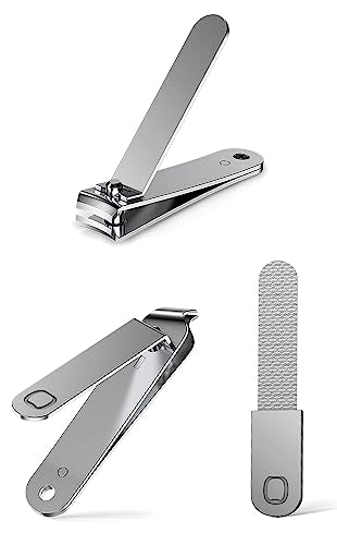 Portable 3-in-1 Stainless Steel Manicure Set with Macaron Green Carrying Case - Includes Nail Clippers, Nail Files, and Cuticle Trimmer - Ideal Travel Nail Cutter Kit for Men and Women