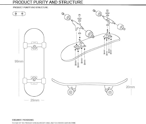 Lently Wood Fingerboards, Mini Fingerboards, 99mmL*29mmW (Big Mouth Cute Dragon) (Punk Clown) - color: Punk Clown
