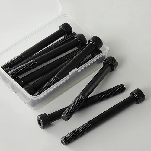 M10-1.5 x 70mm Socket Head Cap Screws, M10x1.5 Bolt, 12.9 Grade Alloy Steel, Allen Socket Drive, Black Oxide Finish, Half Thread, Quantity 6 - size: M10 x 70mm(6PCS)