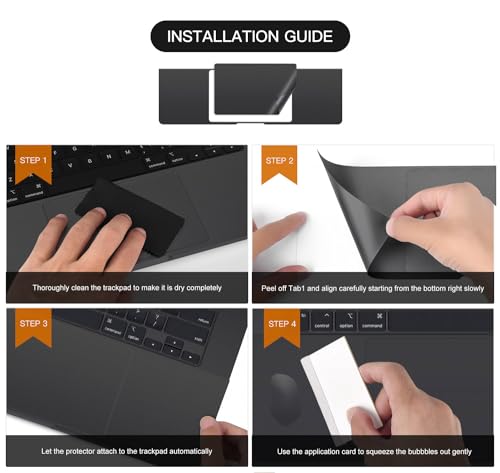 Palm Rest Cover Skin Compatible with 2026 2025-2023 MacBook Pro 16 Inch M5 M4 M3 A3428 A3429 A3403 A3186 A2991 Trackpad Protector Touch Pad Cover Skin, MacBook Pro 16" Accessories, Space Black - size: 2023+ MacBook Pro 16" M4 M3(Black)