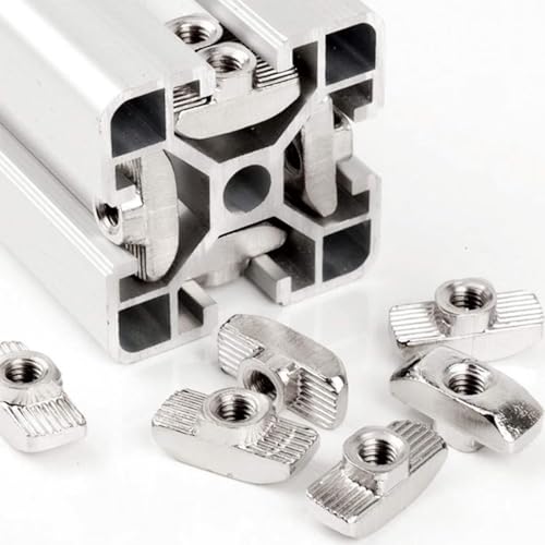 30 Pcs 3030 Series M4 T Nuts, T Slot Nut Hammer Head Fastener Nut, Nickel Plated Carbon Steel Nut for European Aluminum Profile,Drop in T Slot Nuts Assortment Kit(30-M4) - size: 30-M4(30 Pcs)