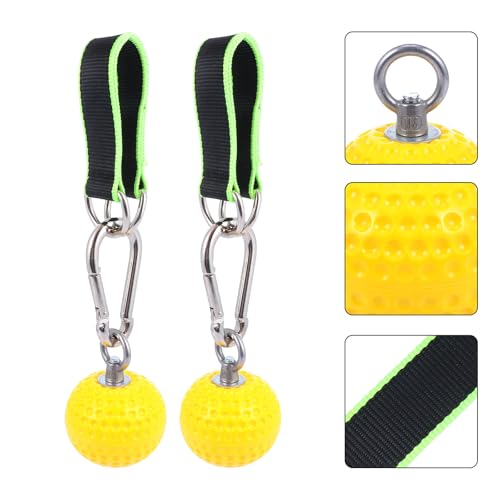 Holibanna Wrist Exercise Grip Ball with Hanging Rings and Climbing Training Strap Finger Strength Exerciser for Pull-up and Hand Grip Training for Rock Climbing and Strength Workouts Random