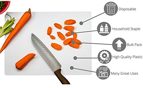 Crown Display 50 Count Premium Quality Disposable Cutting Boards ~10 Inch X 13.5 Inch Disposable Sheets For Kitchen And Commercial Use ~ Patent Pending ~ Recyclable Disposable Cutting Board Sheets
