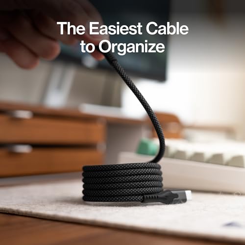 Statik MagStack Pro USB C to USB C Coiling Magnetic Charging Cable,100W | Nylon Braided Tangle-Free Design, Magnetic Coiling, Data Transfer, Compatible with iPhone & Android, 3FT Black, 3 Pack - color: Black, size: 3ft (3 Pack), style: USB-C to USB-C