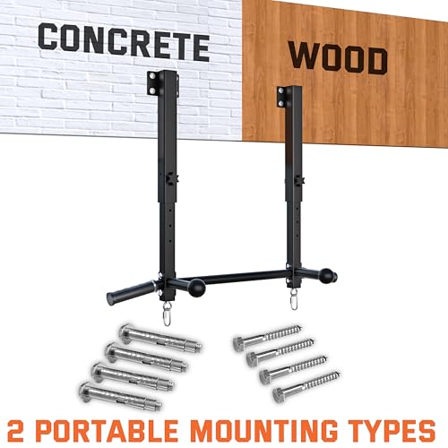 Pull Up Bar Joist Mounted -800 lbs Adjustabl Heavy Duty Chin Up Bar, Perfect for Garage, Beam and Rafter Mounting, Easy Installation Pullup Bar, Ideal for Multiple Grip Options