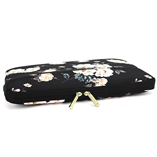 15 inch Laptop Sleeve, Compatible with MacBook pro 15.4 ,MacBook Air 15.4 MacBook pro 16 and 15.6 inch Notebook Computer, Water Repellent Laptop Bag,Shockproof case(15-15.6 inch, Black Peony) - color: Black Peony, size: 15-15.6 inch