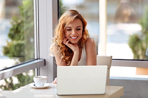 Compatible with Crocodile MacBook Air 13 inch Case 2021 2020 2019 2018 M1 A2337 A2179 A1932, Textured Elegant Luxury Aligator Skin Snakeskin PU Leather Hard Shell & Keyboard Cover, White - color: # White Crocodile