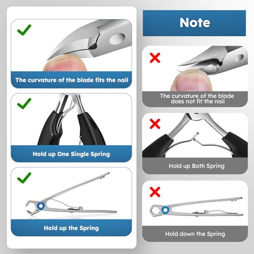 Nail Clippers for Seniors, Heavy Duty Ingrown Toenail Clippers with Long Handle, Wide Jaw Fingernail Clippers and Slanted Nail Cutter for Thick Nail for Men Women Pregnant Elderly 5Pcs - size: Wide Jaw 5pcs