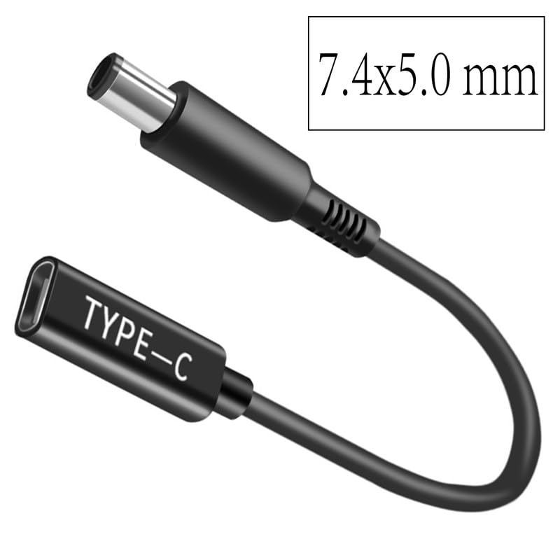 100W 19.5V DC 7.4x5.0mm Connector Cable, 19.5VUSB C Laptop Charge Adapter 7.4x5.0mm, PD USB-C to 7.4x5.0mm Adapter Adapter Made for Dell Latitude Laptop Series - style: 7.4x5.0mm for Dell