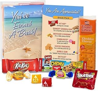 Promos On-Time Team Member Appreciation Set with Tote, Tumbler & Candy Packs for Employee & Staff Appreciation Gift Giving
