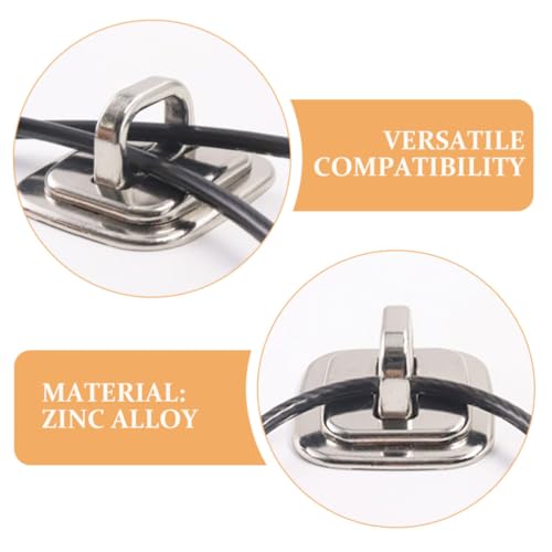 2pcs Laptop Security Lock Anchors with Zinc Alloy Fixed Base, Anti-Theft Solution for Notebooks and Laptops, Silver Desk Mount Anchor for Study and Travel
