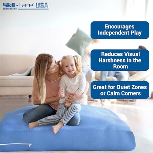 Skil-Care Crash Pad Cover Replacement, Nylon and Cozy Cloth, Machine Wash | Indoor & Outdoor Durable Cover Only (No Foam), Soft Landing, Crashpad for Kids Sensory Mat, For Active Play, Machine Washable - size: 8' x 8' Cover