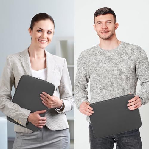 RAINYEAR 13.3 Inch Laptop Sleeve Case Padded Carrying Bag, Gray | Slim Protective Soft Zipper Computer Cover for 13.3 Inch Notebook Computer Chromebook 14 inch MacBook Pro/Max M1 M2 M3 M4 M5 - color: Gray, size: 13"-13.3"