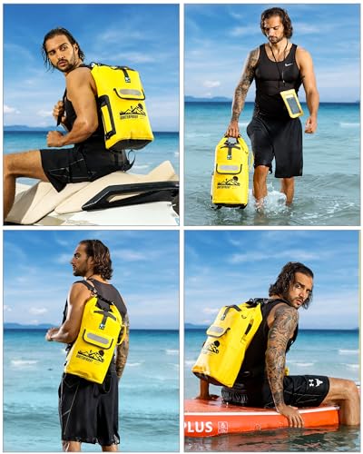 Dry Bag Backpack - color: Yellow, size: 20L