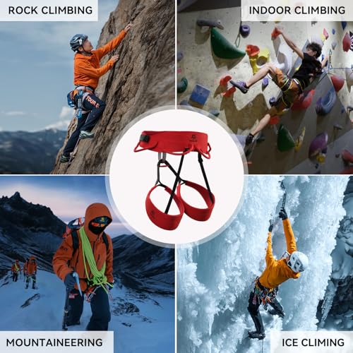KAILAS Airo Rock Climbing Harness Men Roofing Harnesses Rescue Mountaineering Safety Belt Women Comfortable Lightweight - color: Red, size: Small
