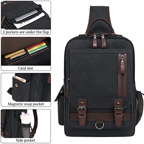 mygreen Canvas Cross Body Messenger Bag Shoulder Sling Backpack Travel Rucksack - color: Army Green-xl, size: X-Large