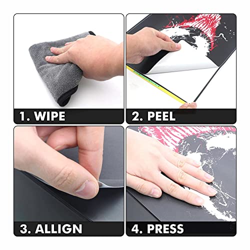 Laptop Skin Decal HP 14" - Black White Botanical, Laptop Cover Sticker, No Cutting Required, No Bubble, Waterproof, Scratch Resistant - Including Wide Screen and Wrist Pad - size: 14 inch