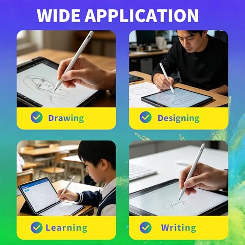 Digital for Android Tablets Stylus Pen for Samsung Galaxy Tab A11+Plus/A11/A9+/A9 Pencil,Accurate Without delay,One-Click Power On/Off,+2Nibs&Long Battery Life (Black) - color: Black