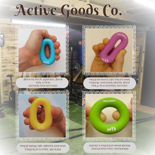 Hand Exerciser - PROFESSIONAL GRADE, Set or Single, Different Sizes. Visit to see more! Bague classique en silicone parfaite pour améliorer la force, la puissance et la vitesse dans les poignets. - size: 7 Set - 10-30-50-80-125-200 lb