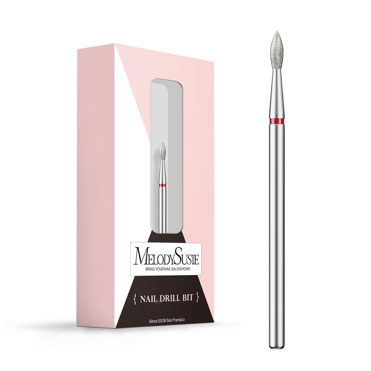 Melodysusie 2.1Mm Nib Shape Cuticle Clean Nail Drill Bit 3/32 ' ', Professional Safety Carbide Diamond Under Nail Cleaner For Cu