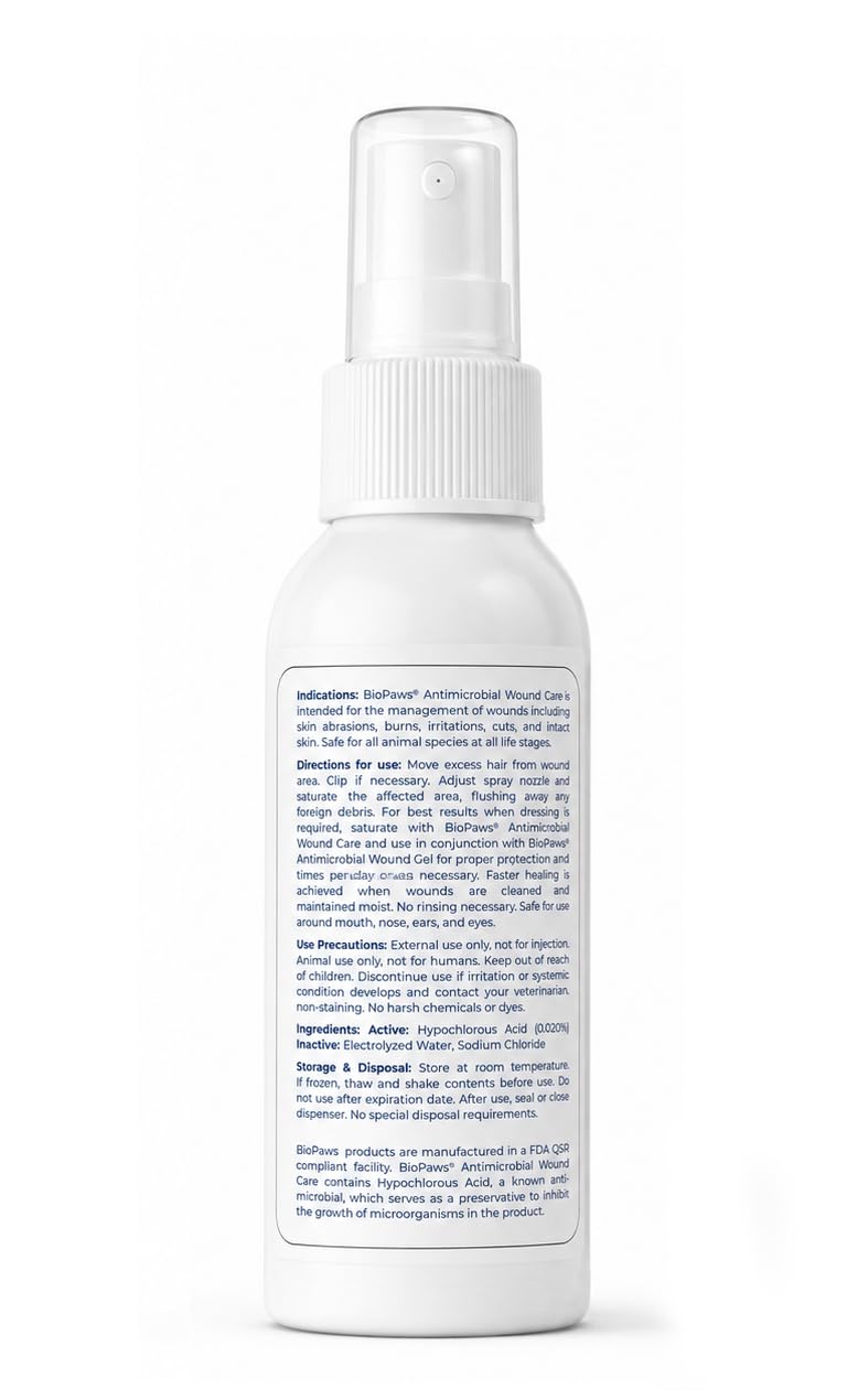 VİVAPEE Dog Wound Care Spray | Healing Aid and Skin Repair, Clean Wounds, Relieve Dog Skin Allergies, Safe for All Animals. 3.38 Ounces