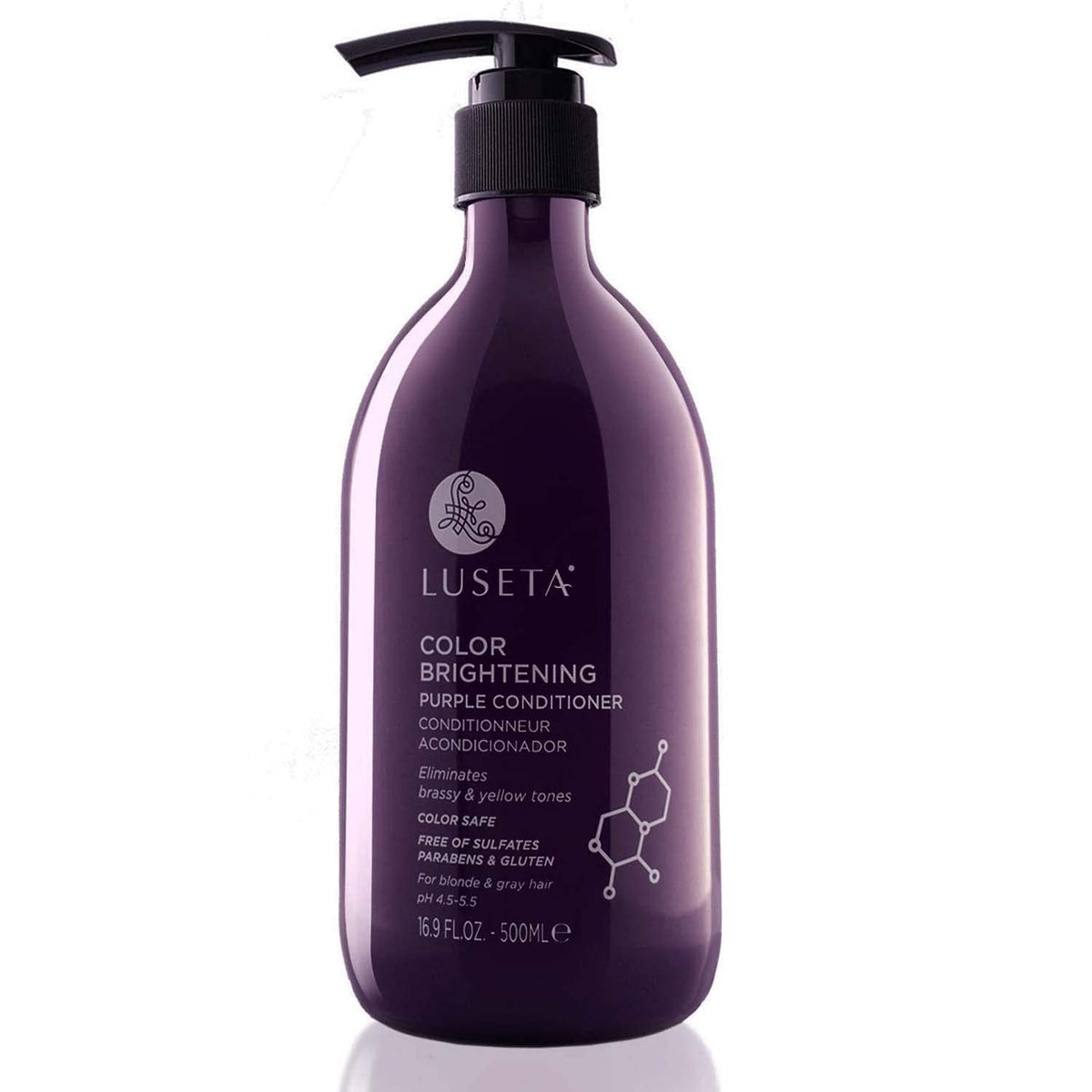 Luseta Purple Conditioner For Colored, Grey, Blonde & Dry/Damaged Hair - Women'S Sulfate & Paraben Free, 16.9Oz