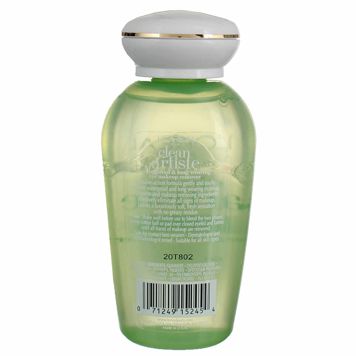 L'Oreal Paris Clean Artiste Waterproof & Long Wearing Eye Makeup Remover 4 oz (Pack of 3)