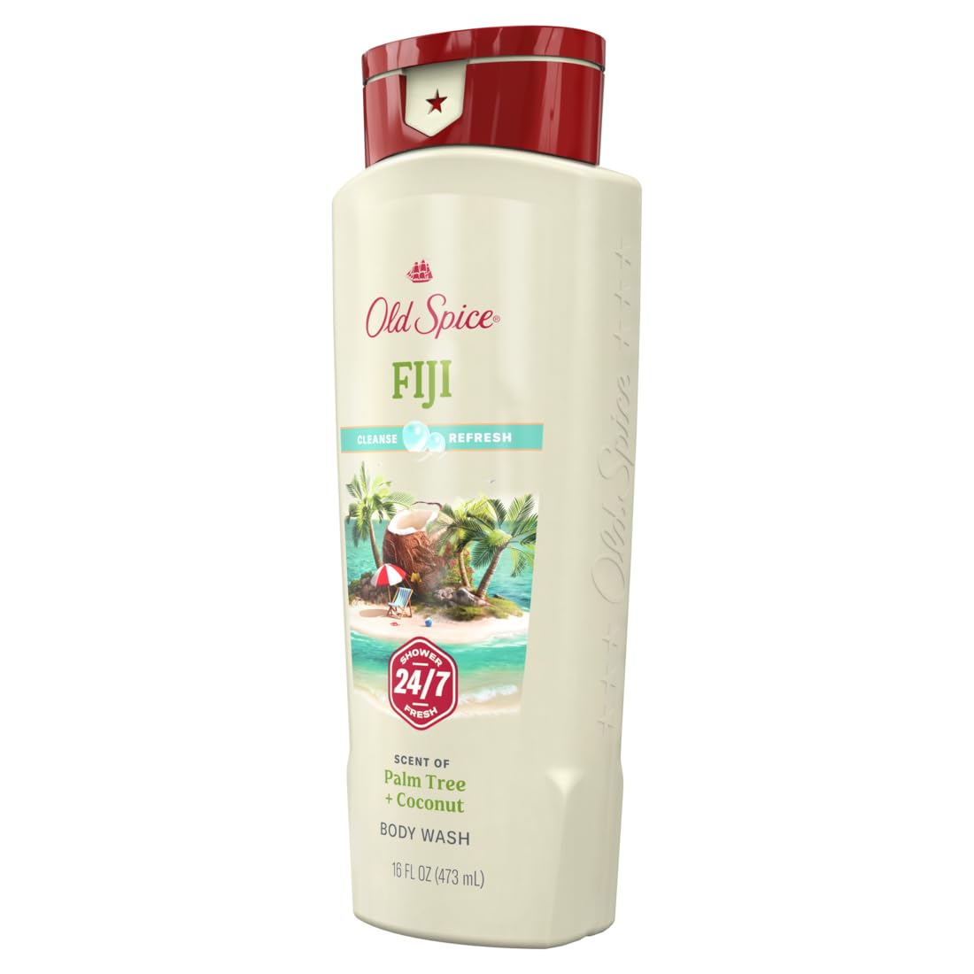 Old Spice Fresher Collection Men's Body Wash, Fiji, 16 Ounce (Pack of 2)